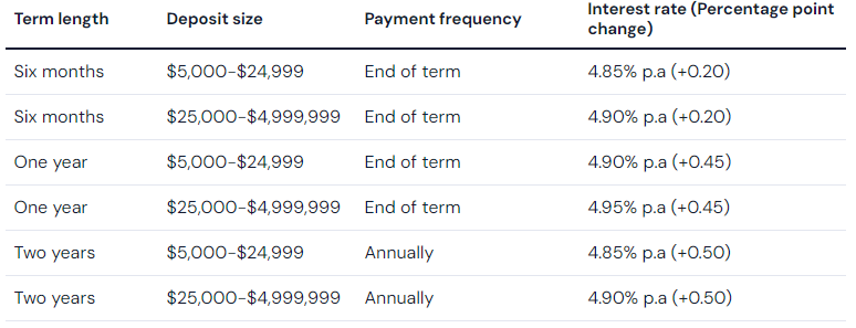 AMP increases rates by up to 50 basis points