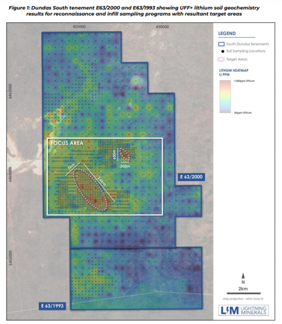 Lightning Minerals confirms significant lithium target with infill sampling at Dundas South