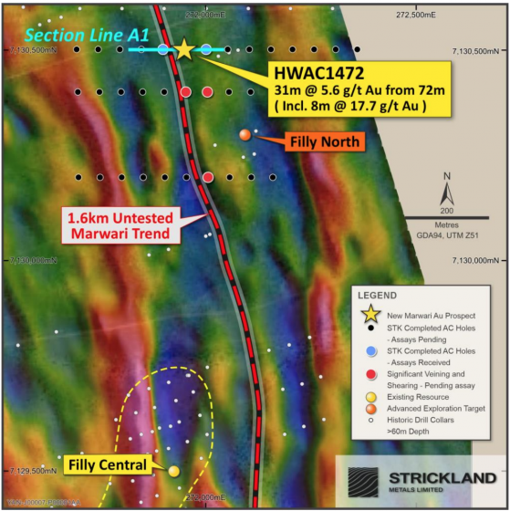 Strickland Metals higher as new discovery at Horse Well returns 31 metres at 5.6 g/t gold