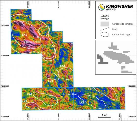 Kingfisher Mining extends second REE-prospective corridor at Arthur River to 30 kilometres with geophysical survey