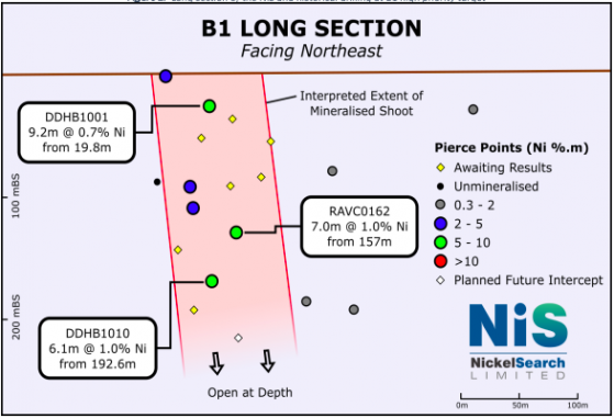 NickelSearch intercepts nickel sulphides in maiden B1 target drilling at Carlingup