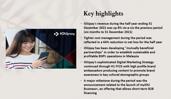IOUpay (ASX:IOU) reports improved financial performance and progress in merchant acquisitions, new partnerships during H1
