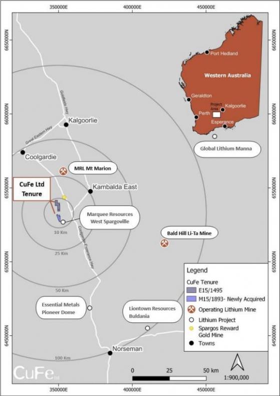 CuFe secures lithium and rare earth tenement in Southern Yilgarn Lithium Belt for growing critical minerals portfolio