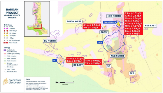 Predictive Discovery delivers further golden drill results from Bankan