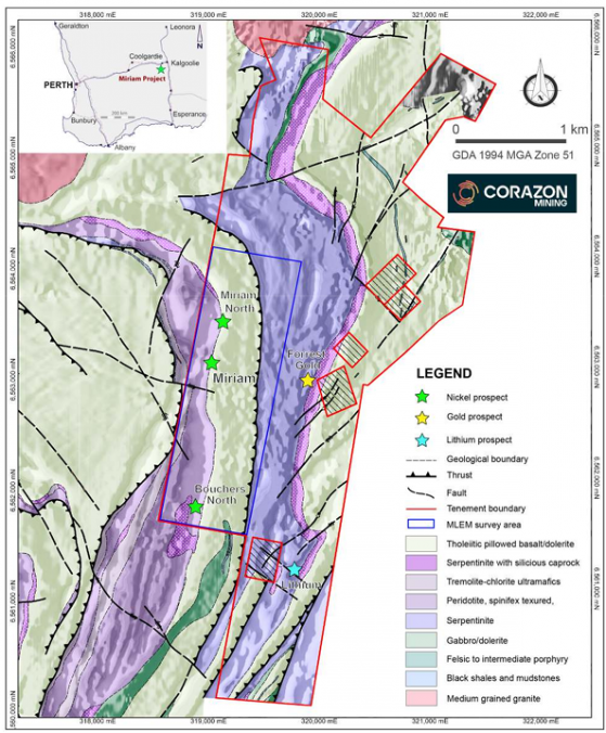 Corazon Mining hones in on three priority nickel sulphide targets at Miriam Project
