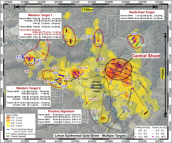 Sunstone Metals reports visible gold in trenches at Limon discovery; drilling next month