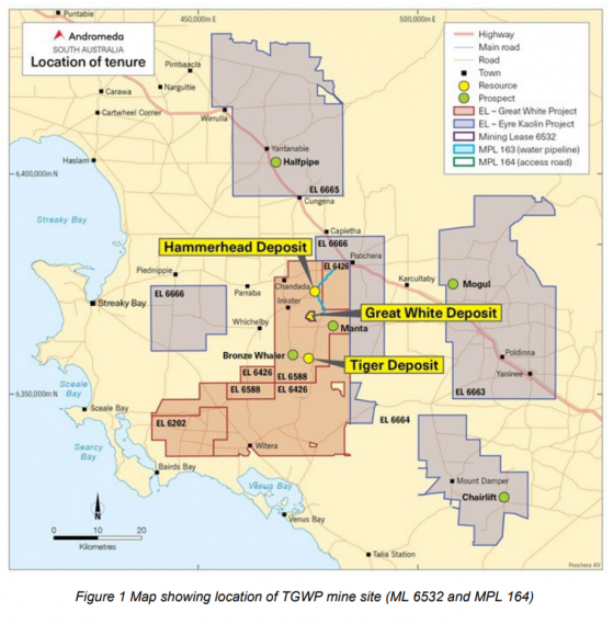 Andromeda Metals completes settlement of land purchase at The Great White Project