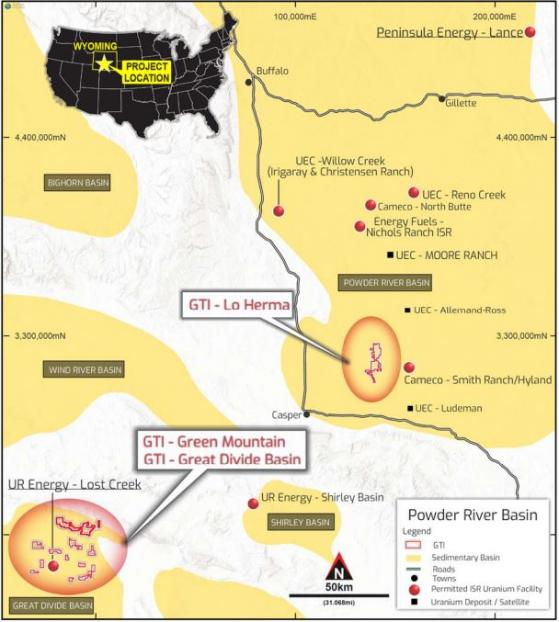 GTI Energy fields initial inferred uranium resource of 1.66 million pounds at Great Divide Basin’s Thor and Teebo prospects