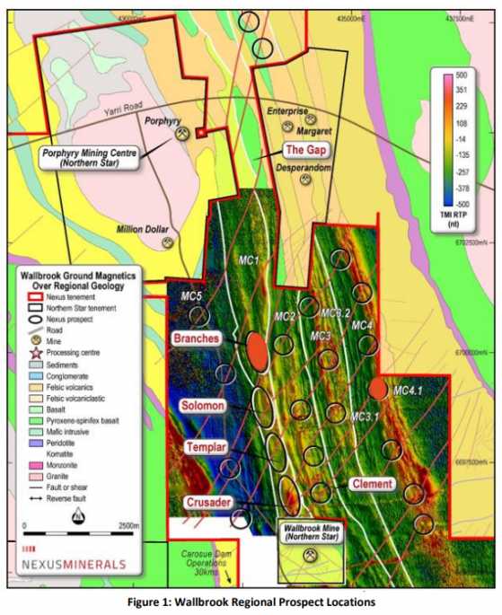 Nexus Minerals sets the drills spinning on extensional regional drill campaign at two Wallbrook Gold Project targets