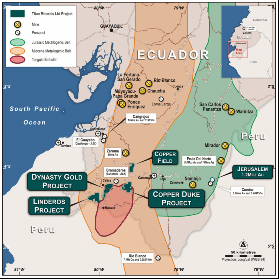Titan Minerals brings in A$5.5 million to support copper-gold endeavours in Ecuador