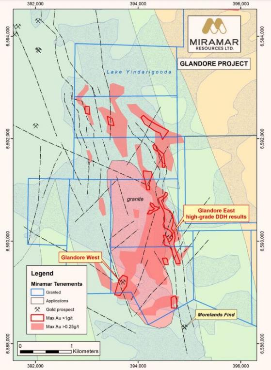 Miramar Resources strikes high-grade and visible gold in first diamond drilling at Glandore East