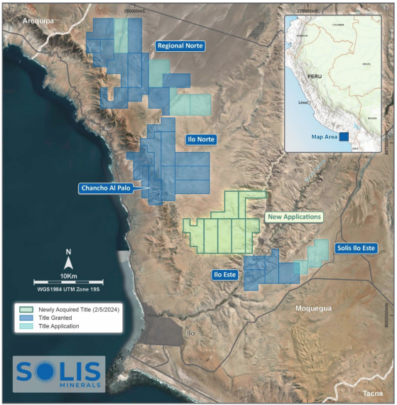 Solis Minerals expands copper landholding in Peru as it builds compelling portfolio of exploration tenements