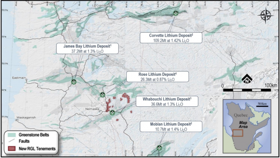 Riversgold acquiring seven lithium prospective projects in James Bay area of Canada