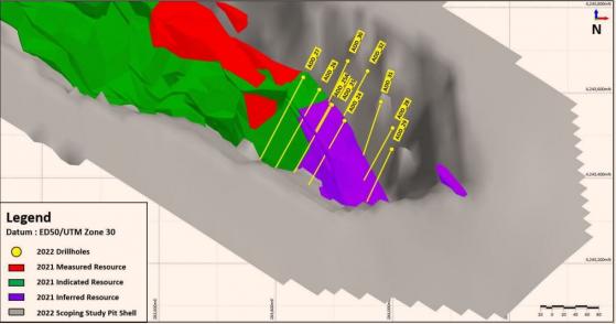 Elementos' infill drilling program continues to confirm geological model with near-surface tin intercepts