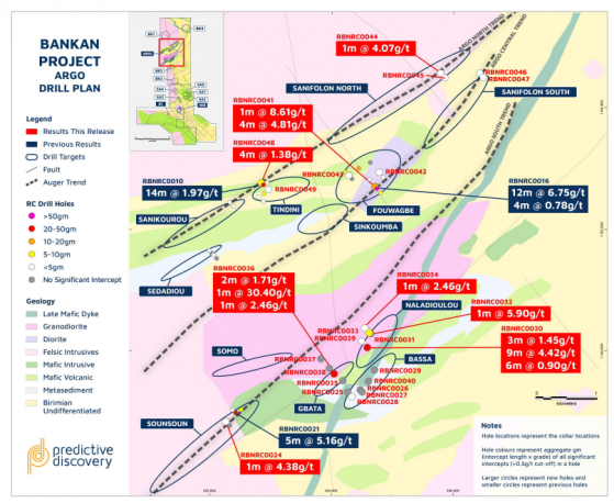 Predictive Discovery fields strong results across multiple drill programs at Bankan Gold Project