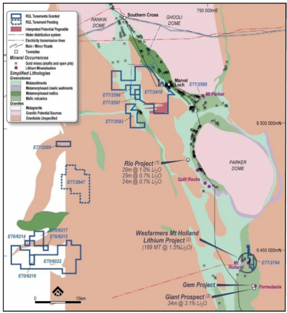Riversgold picks out lithium drill targets near Mt Holland Lithium Mine