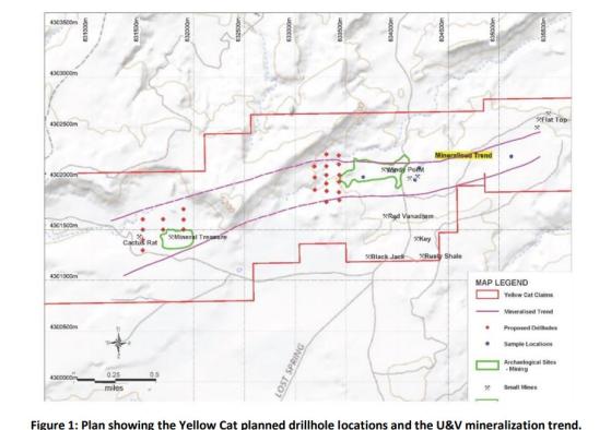 Anson Resources submits notice to drill at Yellow Cat Uranium and Vanadium Project