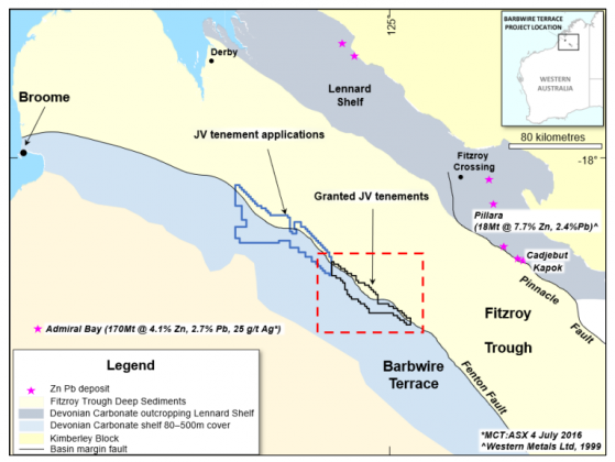 Sipa Resources fields lead-zinc results from Barbwire Terrace JV near Broome