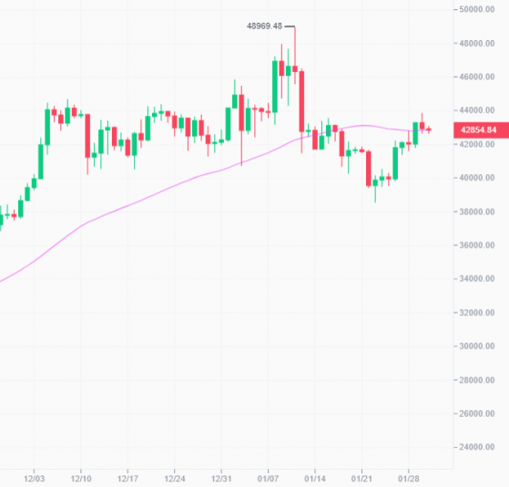 Bitcoin bulls fight to breach 50-day trend line