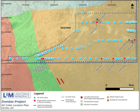 Lightning Minerals readies for RC drilling targeting pegmatites at Dundas