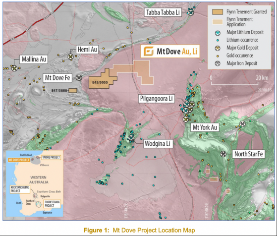 Flynn Gold hones in on lithium and gold anomalies at Mt Dove