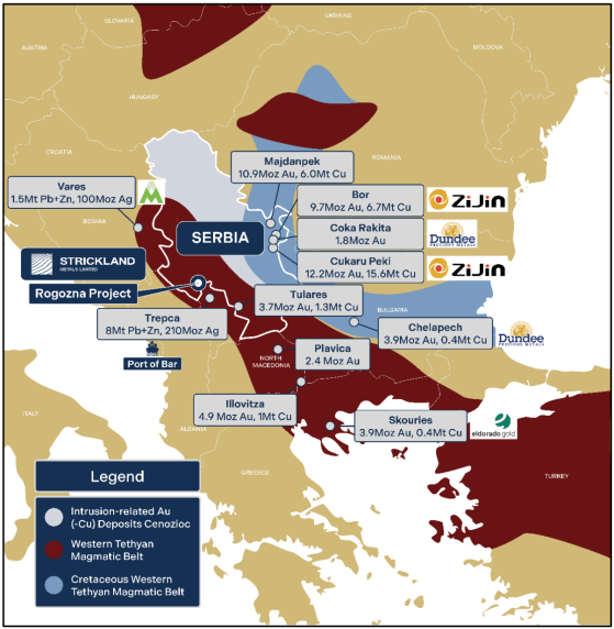 Strickland Metals completes Rogozna gold and base metals project acquisition