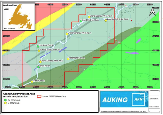 AuKing Mining to acquire Grand Codroy uranium exploration project in Canada