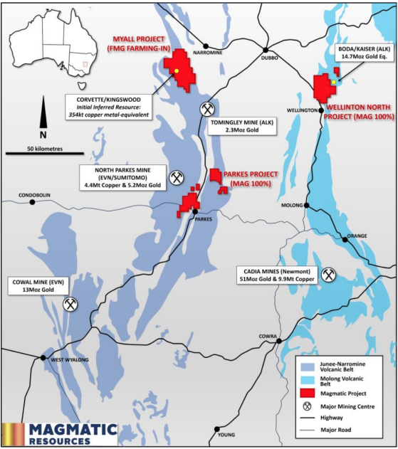 Magmatic Resources targets high-priority prospects across three East Lachlan projects