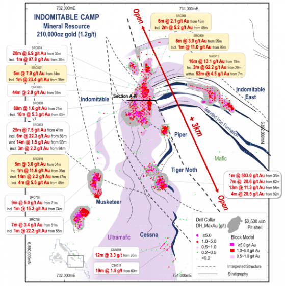 Alto Metals hits bonanza gold grades up to 16 metres at 13.1 g/t in drilling at Indomitable Camp