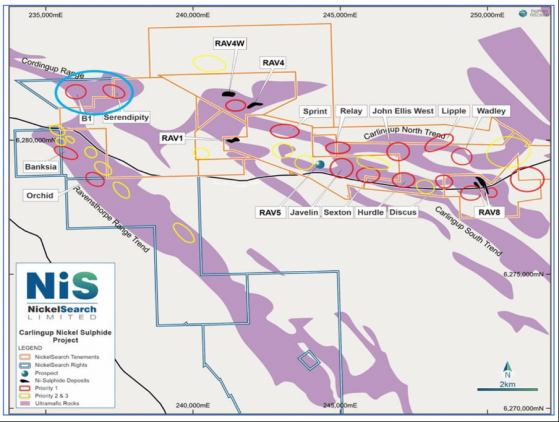 NickelSearch lauds Carlingup’s greenfield potential with strong 1-kilometre anomaly