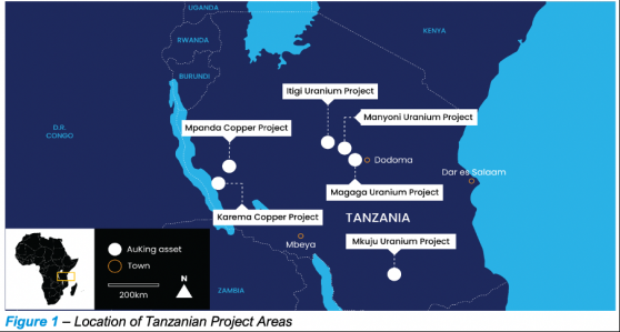AuKing Mining sees uranium and copper opportunities in Tanzanian acquisition; shares up 38%