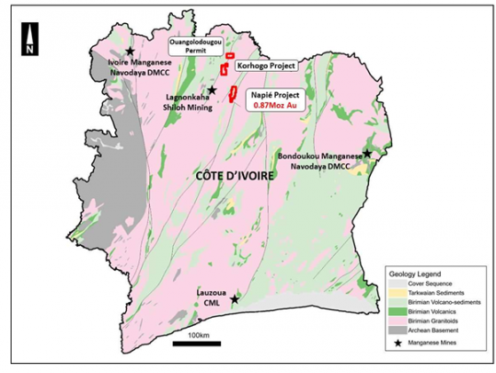 Mako Gold confirms “globally significant” manganese discovery at Korhogo in Côte d'Ivoire