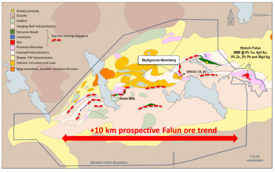 Alicanto Minerals hits high-grade zinc, copper and silver confirming discovery near historical Falun mine